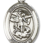 St. Michael EMT Medal, Sterling Silver, Large - No Chain