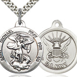 St. Michael Navy Medal, Sterling Silver