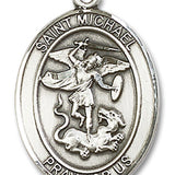 St. Michael Paratrooper Medal, Sterling Silver, Large - No Chain