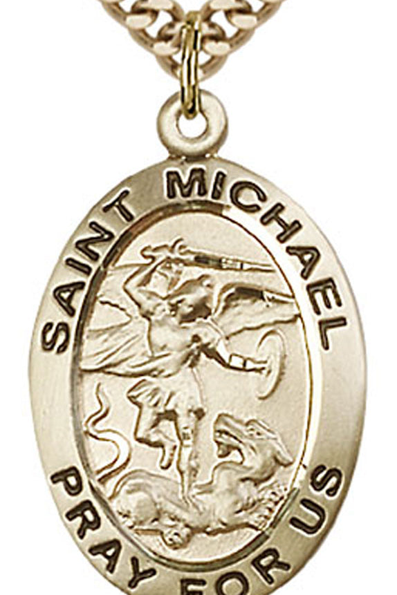 St. Michael the Archangel Medal, Gold Filled