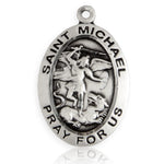 St. Michael the Archangel Medal, Sterling Silver - No Chain