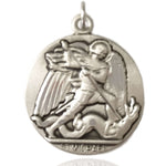 St. Michael the Archangel Medal, Sterling Silver - No Chain