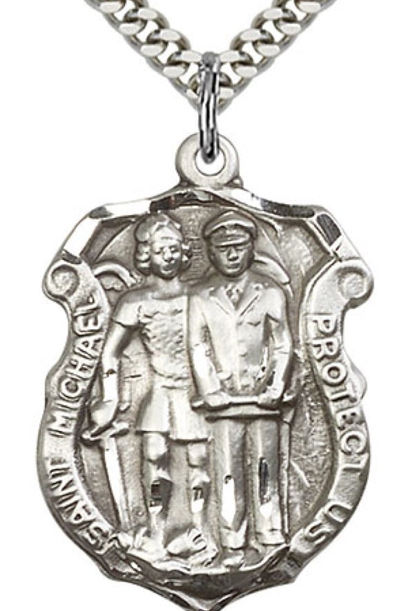 St. Michael the Archangel Medal, Sterling Silver