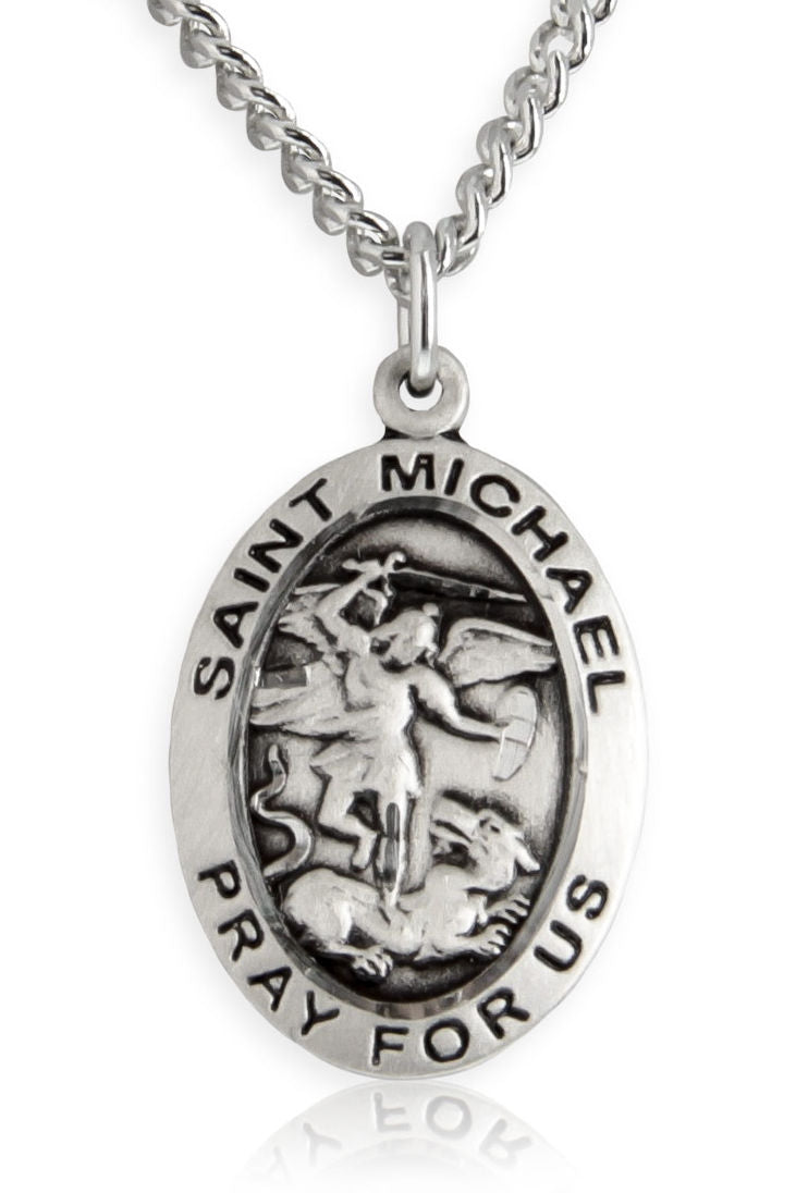 St. Michael the Archangel Medal, Sterling Silver