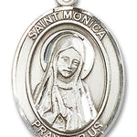 St. Monica Medal, Sterling Silver, Large - No Chain