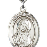 St. Monica Medal, Sterling Silver, Large