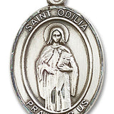 St. Odilia Medal, Sterling Silver, Large - No Chain