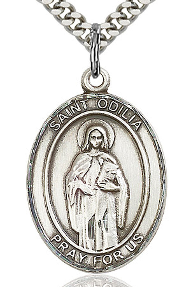 St. Odilia Medal, Sterling Silver, Large