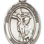 St. Paul of the Cross Medal, Sterling Silver, Large - No Chain
