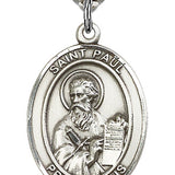 St. Paul the Apostle Medal, Sterling Silver, Large