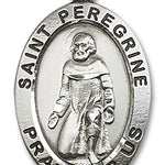St. Peregrine Medal, Sterling Silver - No Chain