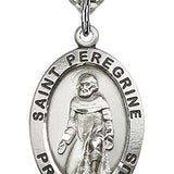 St. Peregrine Medal, Sterling Silver