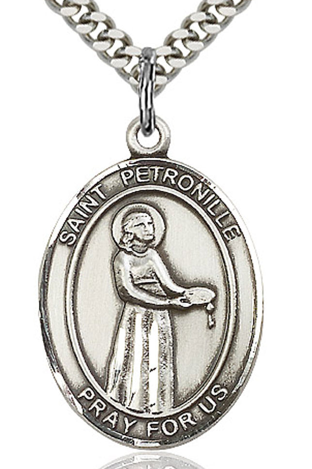 St. Petronille Medal, Sterling Silver, Large