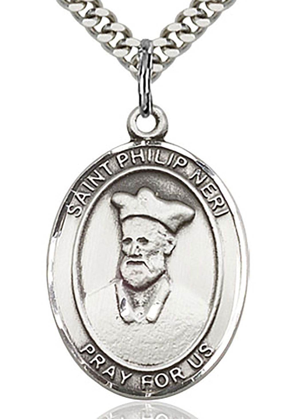 St. Philip Neri Medal, Sterling Silver, Large