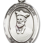 St. Philip Neri Medal, Sterling Silver, Large - No Chain