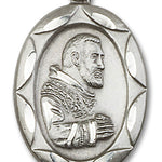St. Pio of Pietrelcina Medal, Sterling Silver - No Chain