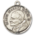St. Pope John Paul II Medal, Sterling Silver - No Chain
