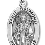 Boy's St. Raymond Necklace Oval Sterling Silver with Chain - 20&quot; 2.2mm Stainless Steel Chain with Clasp