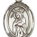 St. Regina Medal, Sterling Silver, Large - No Chain