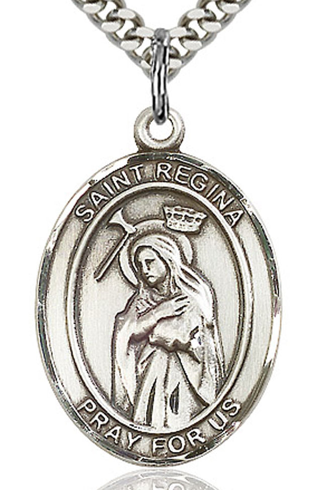 St. Regina Medal, Sterling Silver, Large