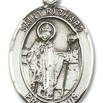 St. Richard Medal, Sterling Silver, Large - No Chain