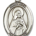 St. Rita of Cascia Medal, Sterling Silver, Large - No Chain