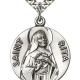 St. Rita of Cascia Medal, Sterling Silver