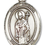 St. Ronan Medal, Sterling Silver, Large - No Chain
