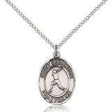 St. Sebastian Baseball Medal, Sterling Silver, Medium