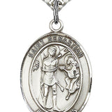 St. Sebastian Medal, Sterling Silver, Large