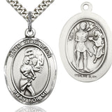 St. Sebastian Softball Medal, Sterling Silver, Large