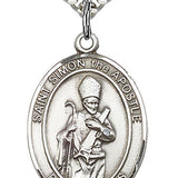 St. Simon Medal, Sterling Silver, Large