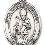 St. Simon Medal, Sterling Silver, Large - No Chain