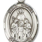 St. Sophia Medal, Sterling Silver, Large - No Chain