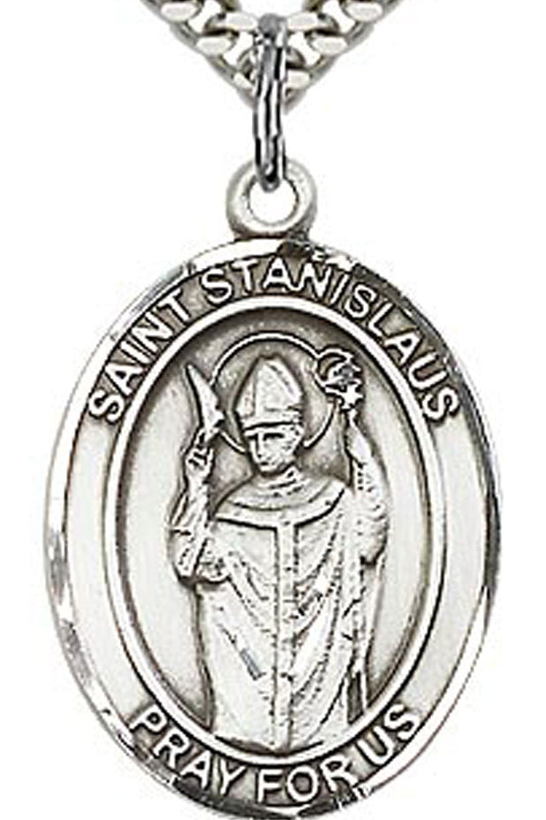 St. Stanislaus Medal, Sterling Silver, Large