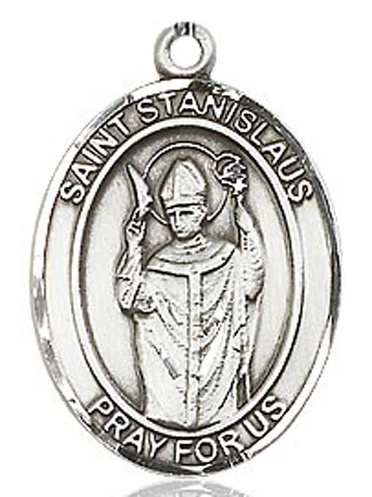 St. Stanislaus Medal, Sterling Silver, Large - No Chain