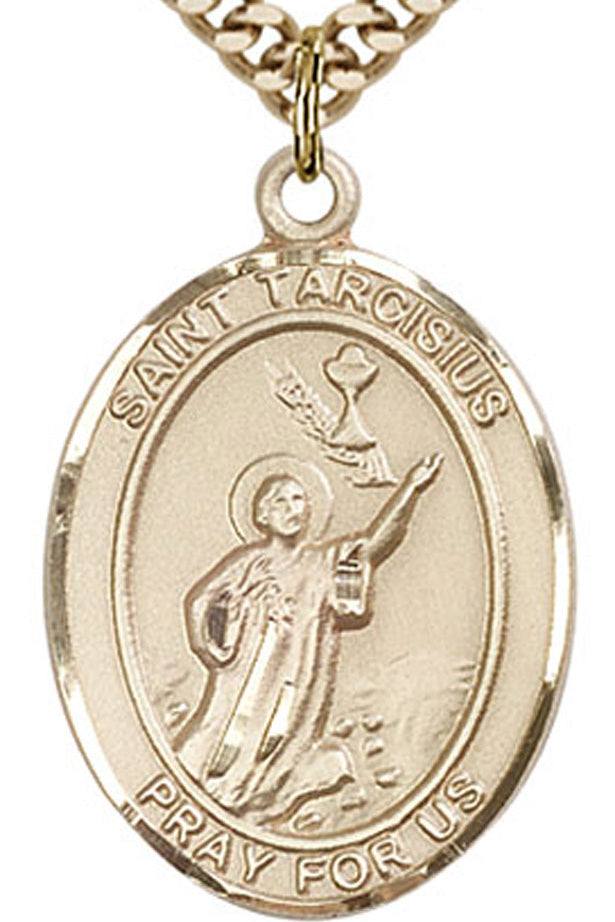 St. Tarcisius Medal, Gold Filled, Large