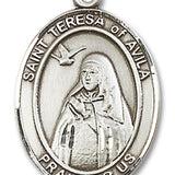 St. Teresa of Avila Medal, Sterling Silver, Large - No Chain