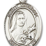 St. Therese of Lisieux Medal, Sterling Silver, Large - No Chain