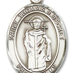St. Thomas A Becket Medal, Sterling Silver, Large - No Chain