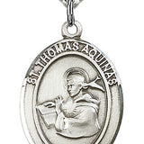 St. Thomas Aquinas Medal, Sterling Silver, Large