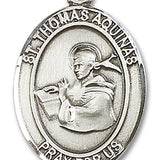 St. Thomas Aquinas Medal, Sterling Silver, Large - No Chain