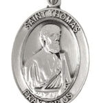 St. Thomas the Apostle Medal, Sterling Silver, Large - No Chain