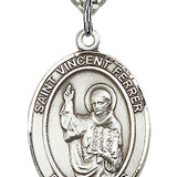 St. Vincent Ferrer Medal, Sterling Silver, Large