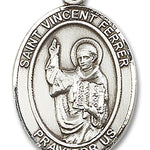St. Vincent Ferrer Medal, Sterling Silver, Large - No Chain