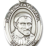 St. Vincent de Paul Medal, Sterling Silver, Large - No Chain