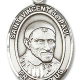 St. Vincent de Paul Medal, Sterling Silver, Large - No Chain