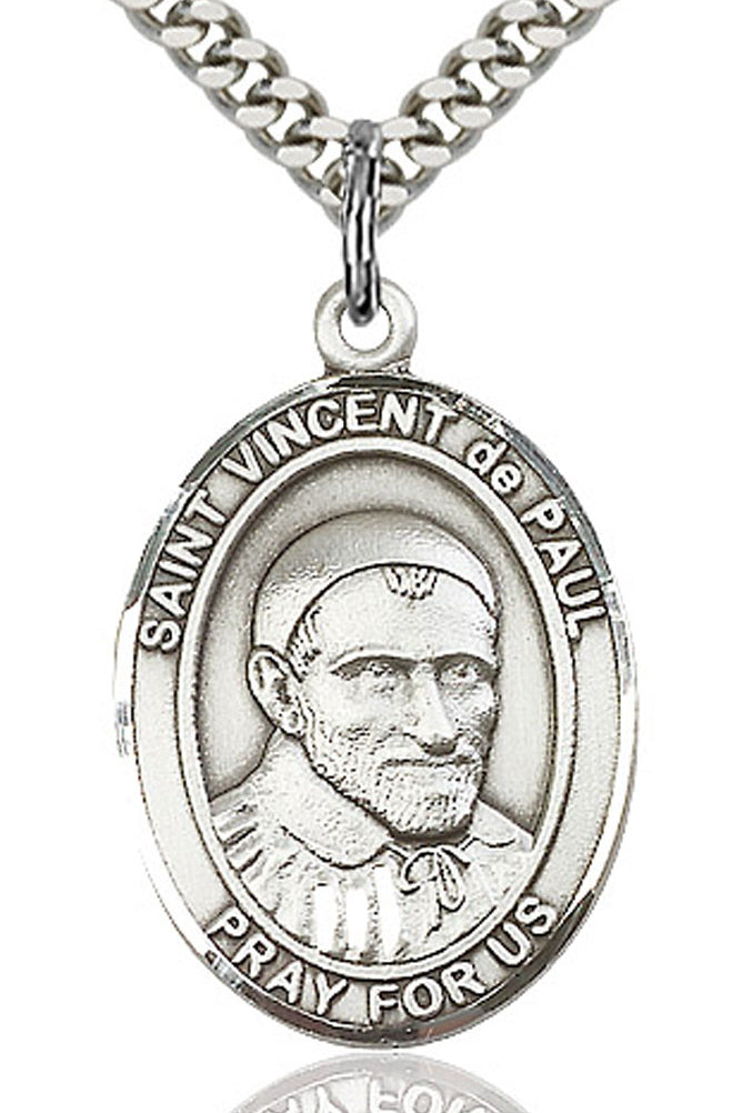 St. Vincent de Paul Medal, Sterling Silver, Large