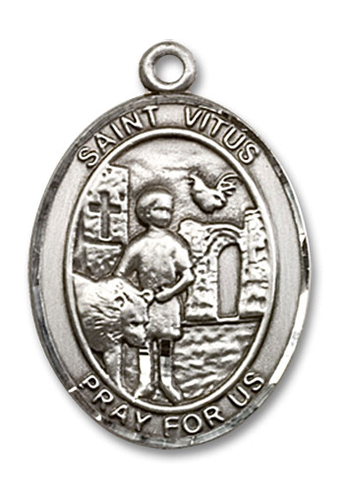 St. Vitus Medal, Sterling Silver, Large - No Chain