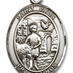 St. Vitus Medal, Sterling Silver, Large - No Chain